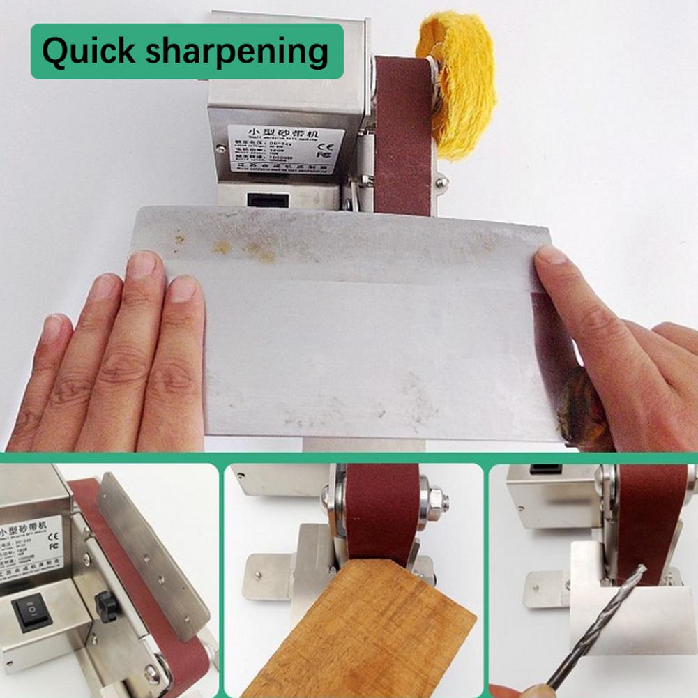 Маленькая шлифовальная машина 180 Вт, ленточная шлифовальная машина, 7 скоростей, регулируемая бытовая электрическая полировальная машина
