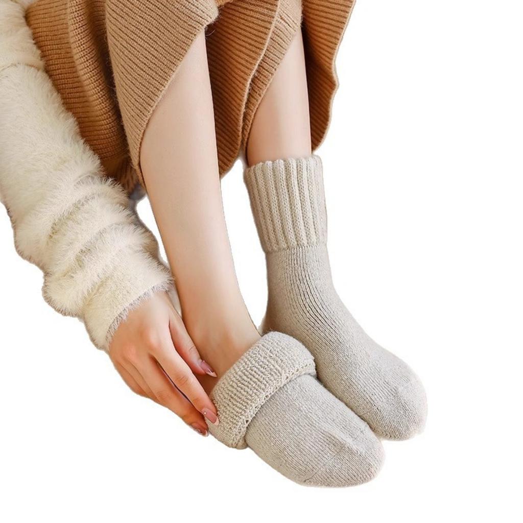 10-1 Pairs Women's Winter Thick Warm Socks - Ultra Thick Haircut with Velvet Edge, Suitable for Indoor and Outdoor Use, Comfortable and Soft