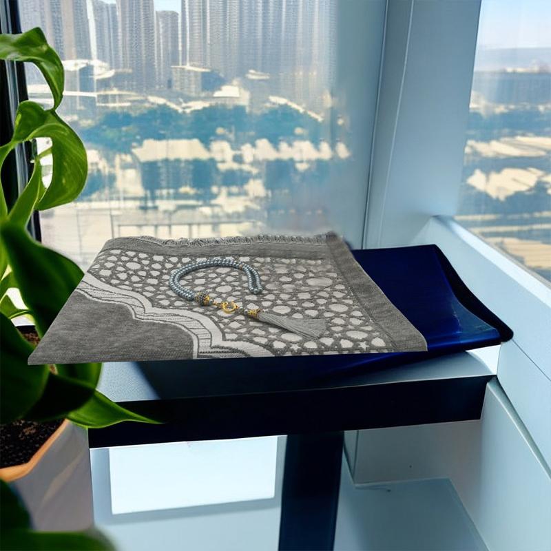 Pray Mat Blanket Simply Tasbih Beads +Men's Kufi Hat +Rug Mats 3PC Sets Party Religious Beads Muslim Outdoor