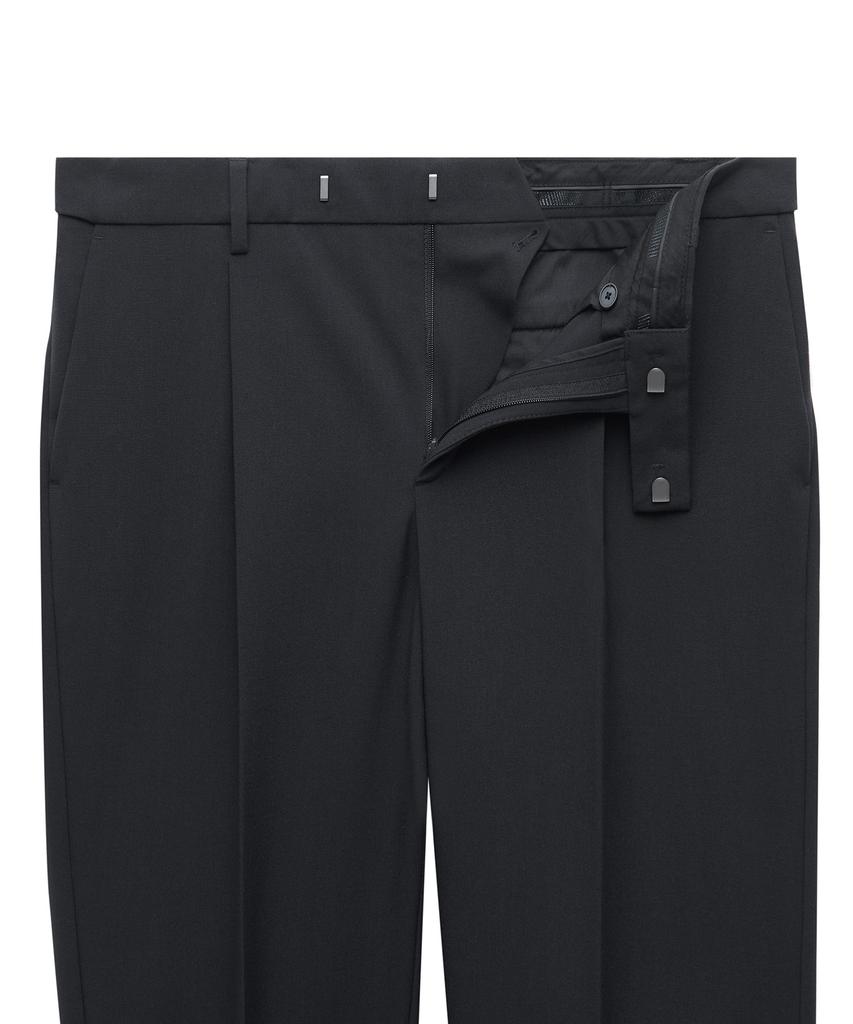 MUSINSA STANDARD Lightweight Wide Hidden Banding Slacks [Dark Gray]