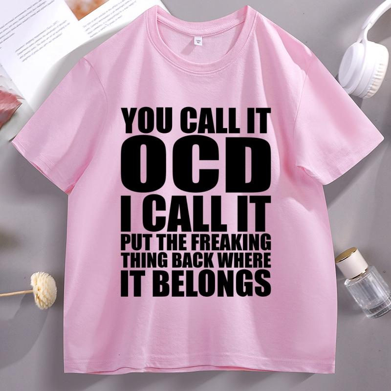 Funny Frog You Call It Ocd Tshirts Unisex Cotton Short Sleeve Tshirt Casaul Round Neck Loose Tee Shirt Unisex Designer Clothes