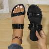 Women Slipper Summer New Women Fashion Flat Heel Sandals Bling Narrow Band Beach Casual Slippers Slides Women Zapatos De Mujer