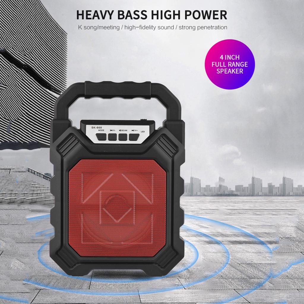 Portable BT Karaoke Machine Rechargeable Cordless Outdoor Speaker Battery Powered with Microphone