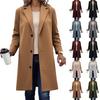 Women's Loose Comfortable Casual And Fashionable V-neck Long Sleeved Solid Color Woolen Jacket