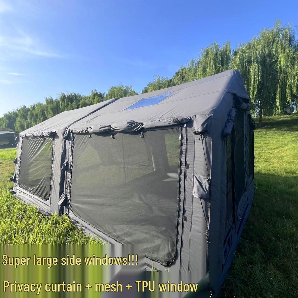 Starry Sky Inflatable Family Camping Tent: TC Cotton, All-Weather, No Installation Needed