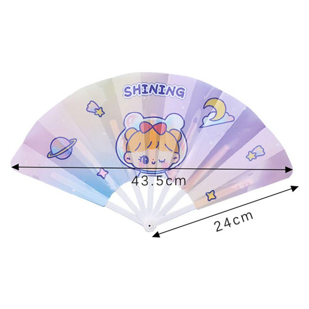 Gifts Folding 7-fold Fan Cartoon Cartoon Folding Fan Cute Hand Held Fan