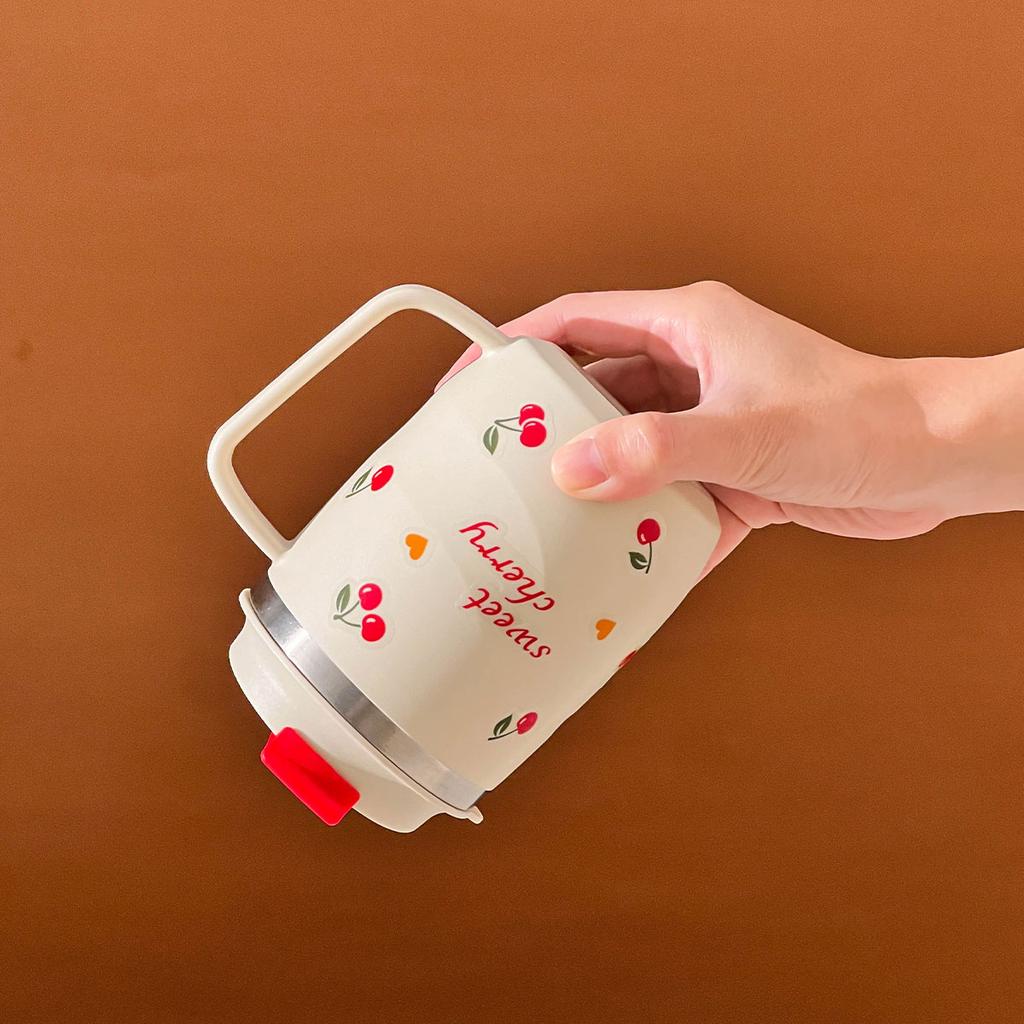 480Ml 304 Stainless Steel Coffee Mug With Anti Scalding Handle Double Wall Insulated Drinking Cup Reusable Drinkware