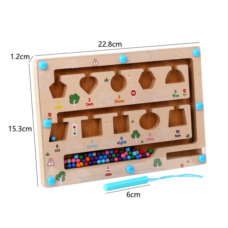 Магнитный лабиринт Монтессори, сортировочная доска, детский цветной номер, когнитивная сенсорная игра, тренировка мелкой моторики, образовательная приходская игрушка