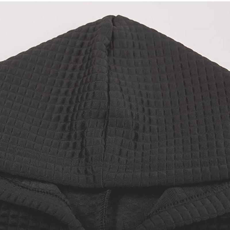 Женский осенне-зимний вафельный худи с капюшоном и принтом на Хэллоуин - Свободный крой, Длинный рукав, Европейский размер