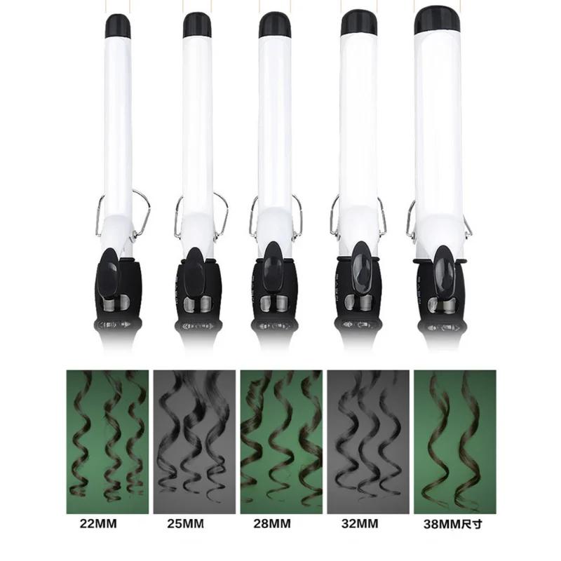 Professional Adjustment LCD Digital Temperature Display Curling Iron Roller Curls Ceramic Glaze Hair Curler Hair Styling Tools