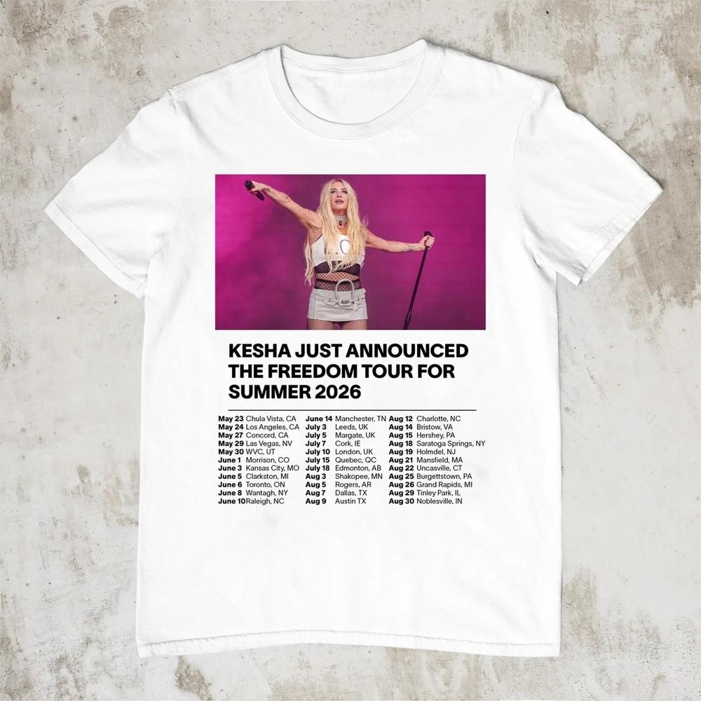 Футболка Kesha The Freedom Tour на лето 2026 г. Унисекс Футболка