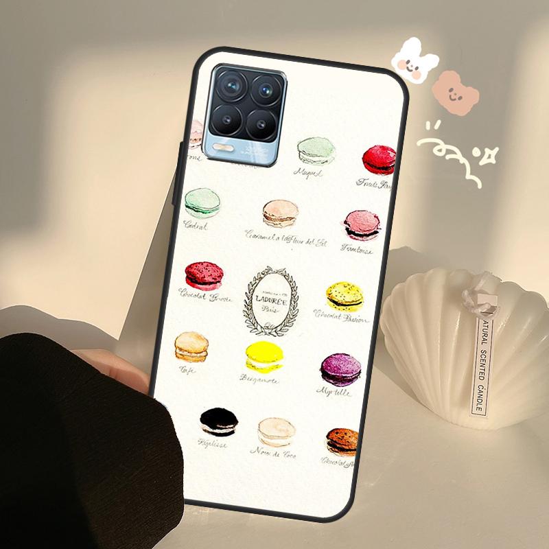 Macarons Cake Dessert Case For Realme C71 C63 C61 C55 C51 C53 C25 C65 C67 C75 11 12 13 14 15 Pro Plus GT6 GT7 Pro