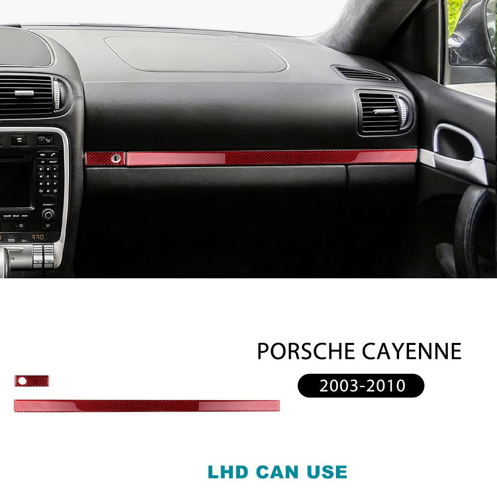 Real Soft Carbon Fiber Sticker For Porsche Cayenne 2003 2004 2005 2006 2007 2008 2009 2010 Glove Box Decor Interior Accessories.