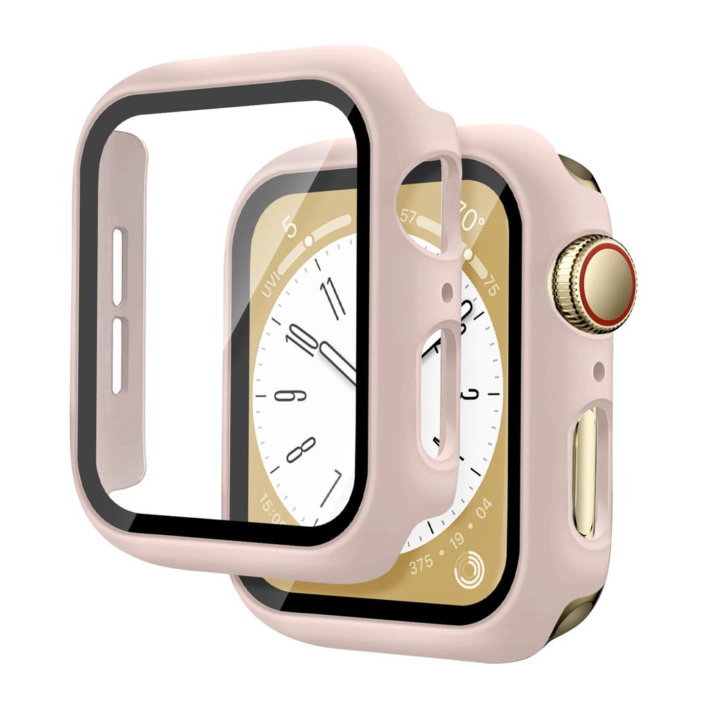 Стекло+Чехол для корпуса Apple Watch 46мм 44мм 40мм 45мм 41мм 42мм 38мм Аксессуары Защитное стекло для экрана iwatch series 10 9 8 7 6 5 3 SE