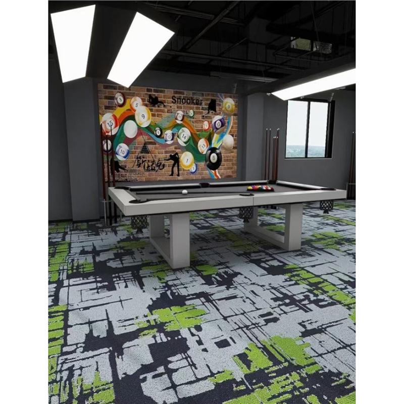 Luxury Fireproof Nylon Billiard Hall Carpet for Hotels - Large Area Print Mat