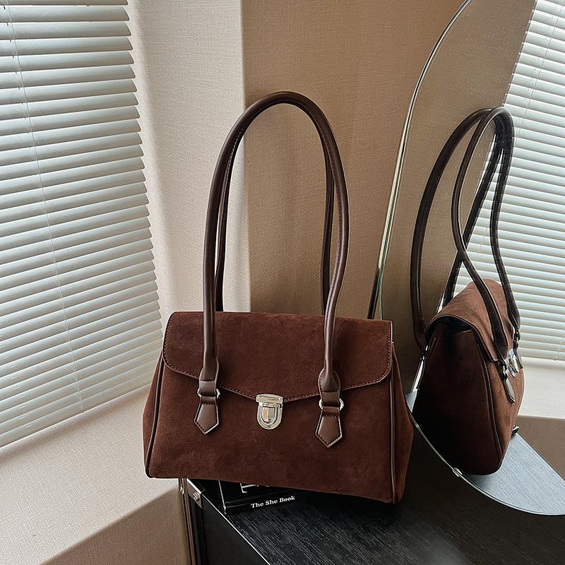 Темпераментный Универсальный Премиальная Замша Изысканная Мода Зарубежный Стиль 2025 Осень Женская Сумка На Плечо Под Мышку Сумка-Тоут