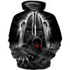 Мужские толстовки с капюшоном Vikings Skull с 3D-принтом, унисекс, винтажный свитер, спортивный костюм, хип-хоп, осенняя мода, повседневная толстовка с капюшоном