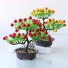 Красочный Имитация Бонсай Орнамент Реалистичный Искусственный Фрукт Удачи Поддельный Цветок Растение В Горшке