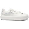 Li Ning Puff Platform универсальные удобные простые нескользящие низкие кроссовки женские кроссовки белые серые AZGU012-1