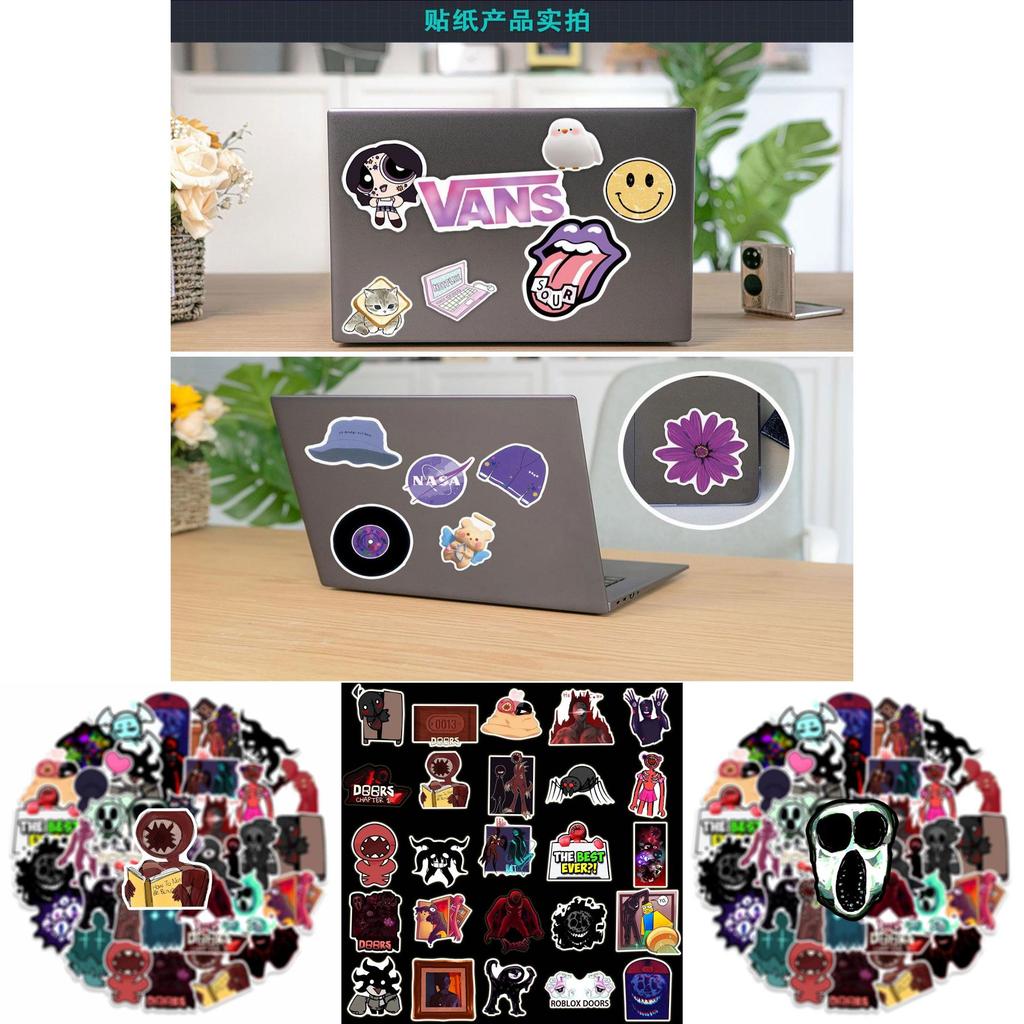 50 шт. Высококачественный набор водонепроницаемых наклеек с фигурками Roblox Doors для скрапбукинга и украшений
