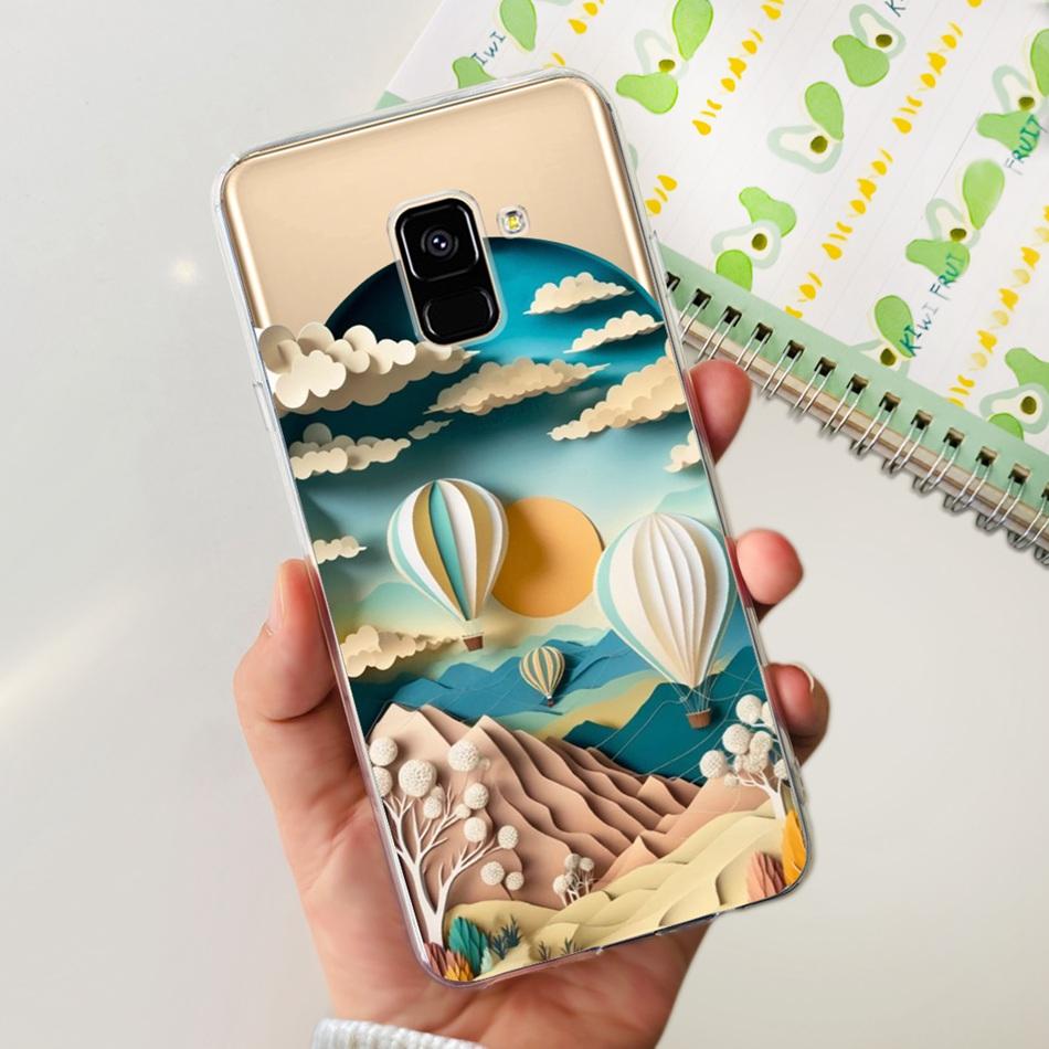 Для Samsung Galaxy A8 (2018) / A8+ (2018) Мягкий силиконовый TPU чехол SM-A730F A530F для Samsung A 8 A8 Plus, милые чехлы с мультяшными пандами