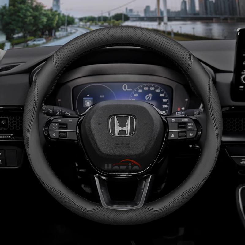 Leather Car Steering Wheel Cover for Honda HRV CRV Civic Pilot City ZRV AC Freed AS Passport Interior Accessories 2025 2026