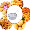 Корзина для жарки из нержавеющей стали с ручкой, кухонная круглая корзина для жарки для картофеля фри, луковые кольца, жареная курица