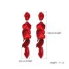 Pinkdudu Модные серьги-капли с лепестками красной розы, свежие длинные серьги-подвески из смолы с желтым цветком для женщин, ювелирные изделия PD315
