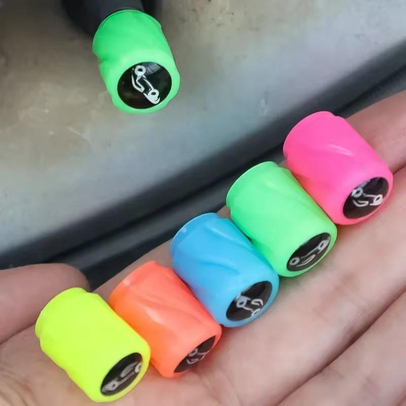 Светящиеся колпачки для автомобильных шин, светящийся декор для автомобиля, мотоцикла, велосипеда, ступицы колес, колпачки для штоков клапанов, аксессуары для укладки автомобильных шин