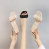 Summer Transparent Pvc Flat Sandals With Block Heels For Women