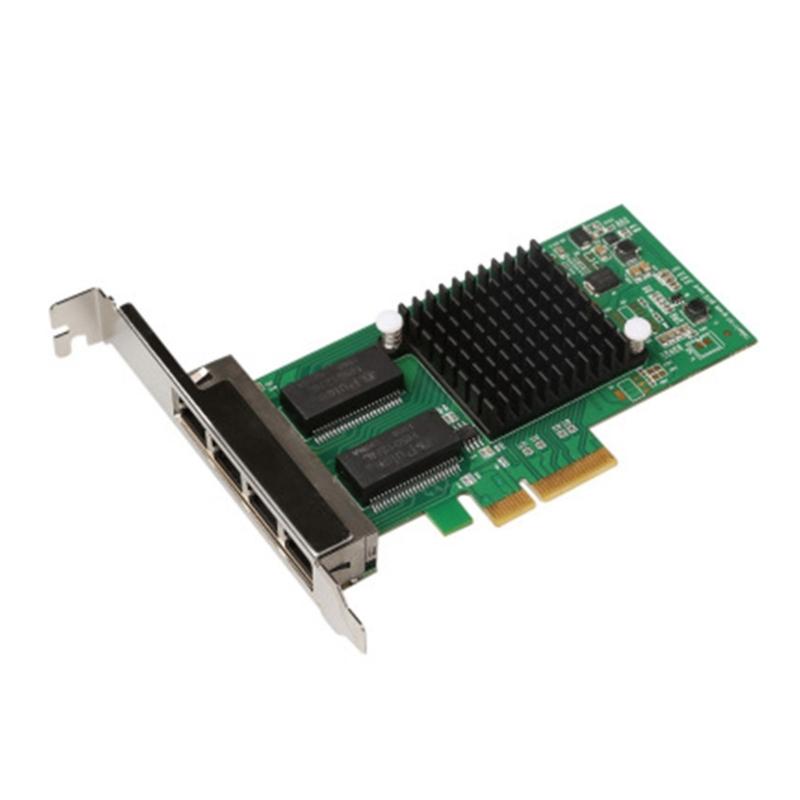4 Ports PCIe 4 for I350-T4 Chip 10/100/1000Mbps Lan Card Four Port Server Gigabit Card PCIe Thernet
