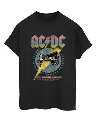 Футболка бойфренда из хлопка ACDC Women/Ladies For Those About To Rock