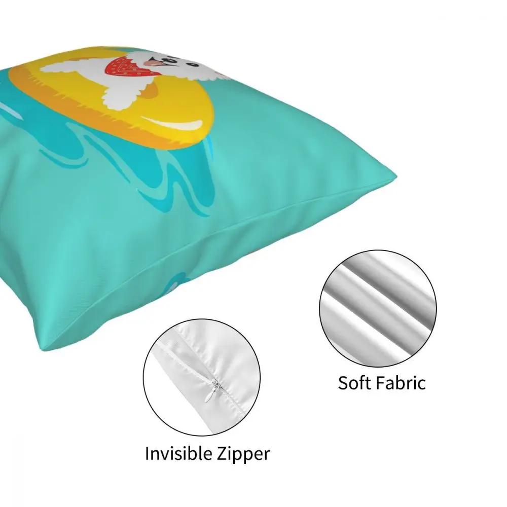 Westie Puppy At Sea Square Pillow Case Cushions for Sofa West Highland Terrier Dog Creative Cushion Covers