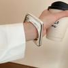Gold Silver Cuff Bangles ABS Acrylic Exaggerated Bracelet Temperament Wide Open Bangle  Girls