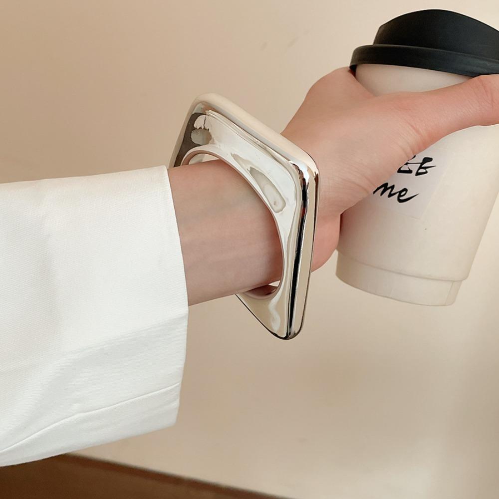 Европейский Американский Стиль Манжеты Браслеты АБС Акрил Преувеличенный Браслет Широкий Открытый Браслет Подарок