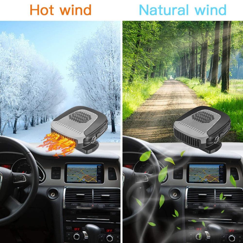 Автомобильный обогреватель 12 В, автомобильный обогреватель, портативный электрический вентилятор для охлаждения и обогрева, электрическая сушилка, отпотеватель для лобового стекла, размораживатель