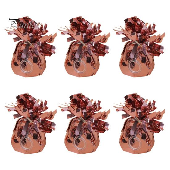 6 шт. грузила для воздушных шаров, анти-плавающие воздушные шары, гравитационные блоки, фольгированные, в бумажной упаковке, долговечные, многоразовые, изысканные, для свадебной вечеринки, выпускного вечера, фиксация воздушных шаров