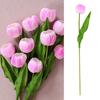 Yousheng Fake Tulip Flower Artificial Tulip with Flexible Stem Long-lasting Reusable Faux Tulip for Home Decor Wedding Party Dining Table