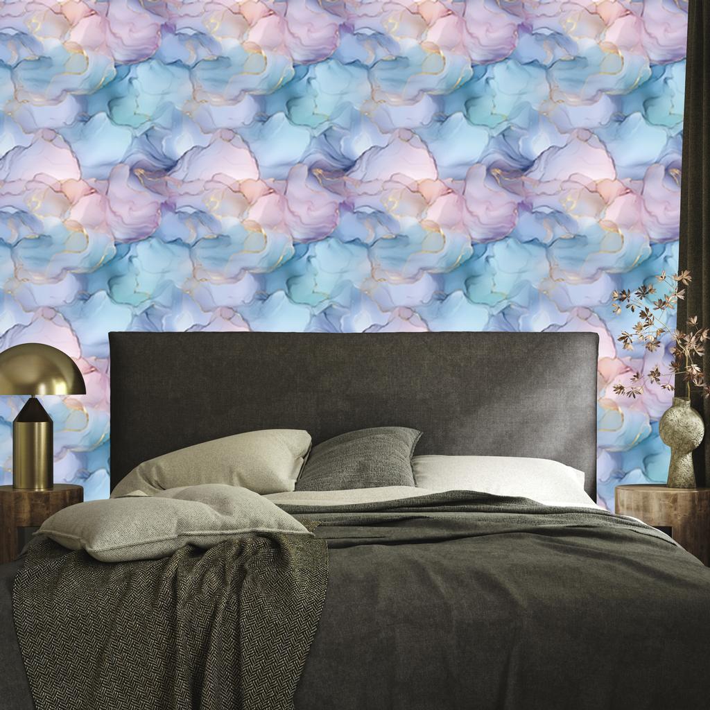 Ink blue, azure, light gray and purple wallpaper 50x1000