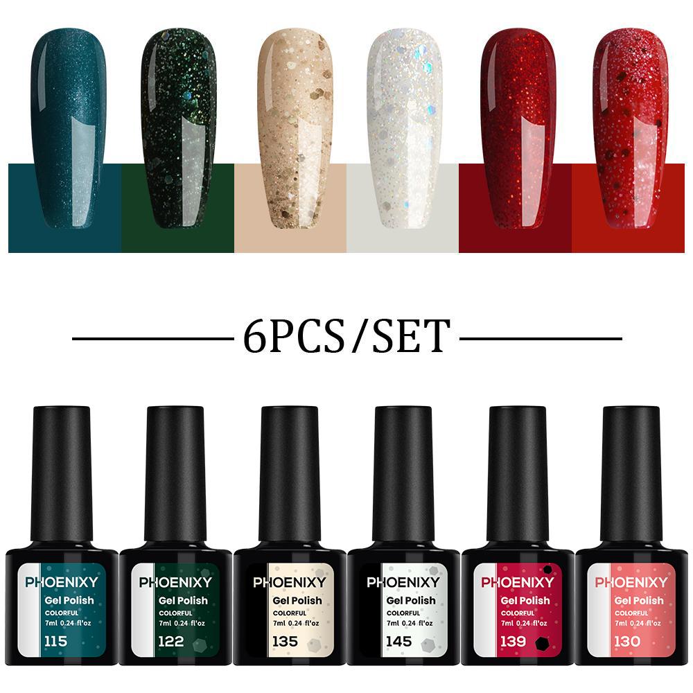 Набор гель-лака для ногтей8 мл 6 цветов