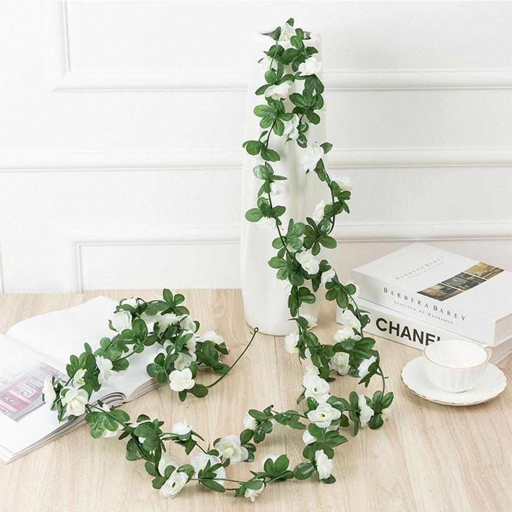 Wedding Decor Rose Garland Garden Arch Fake Plant Vines Flowers Garland Artificial Rose Flowers