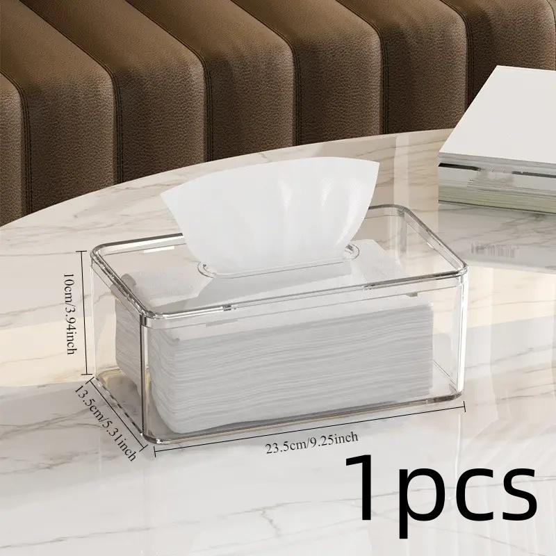 Новый прозрачный акриловый держатель для салфеток, диспенсер для салфеток, держатель для салфеток, автомобиль, домашний офис, настольный ящик для хранения, органайзер, коробки для салфеток