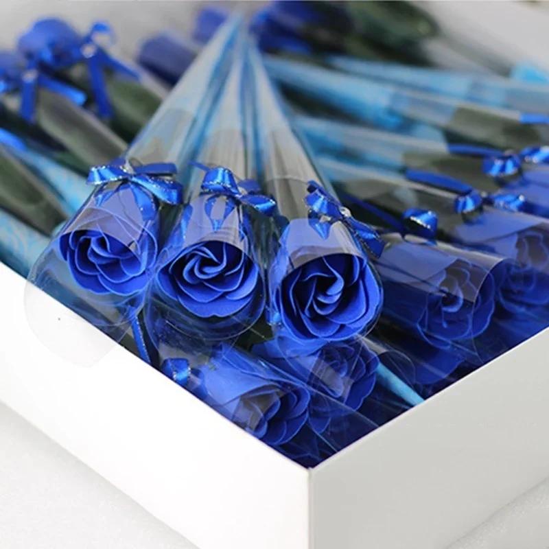 5PCS Rose Bath Body Flower Floral Soap Scented Rose Flower Essential Wedding Valentine'S Day Gift Holding Flowers