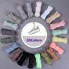 1Pair New Round Shoelaces Polyester Solid Classic for Sports Shoeslace Sneaker Shoe Laces Strings 20colors
