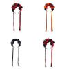 Goth Flower Crowns For Women Gothic Skull Headband Halloween Headband Goth Tassel Headband Day Of the Dead Headband