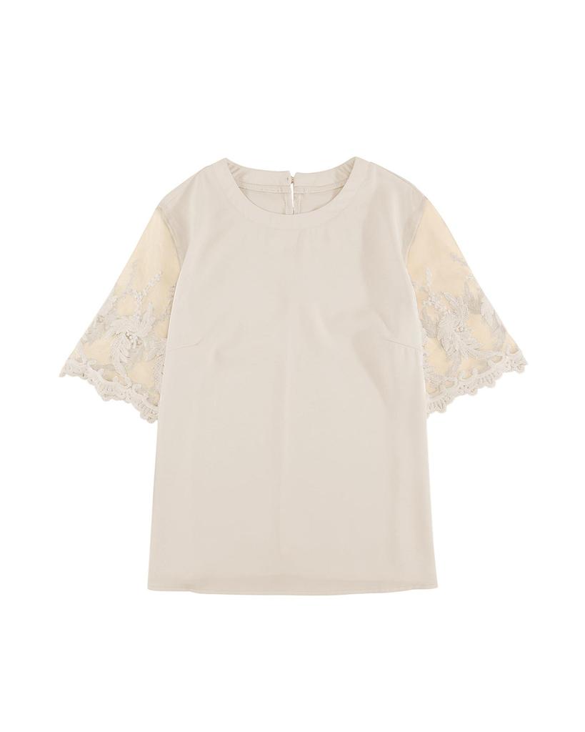 Azura Exchange Lace Sleeve Patchwork Top