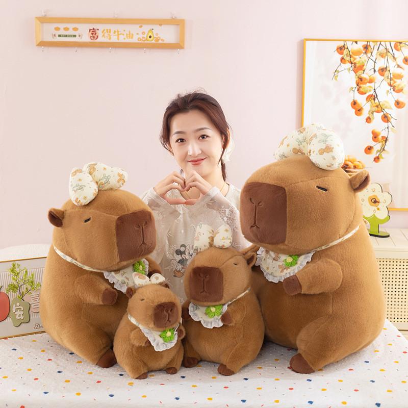 Capybara Backpack Plush Super Soft Stuffed Animal Creative Doll Unique Gift