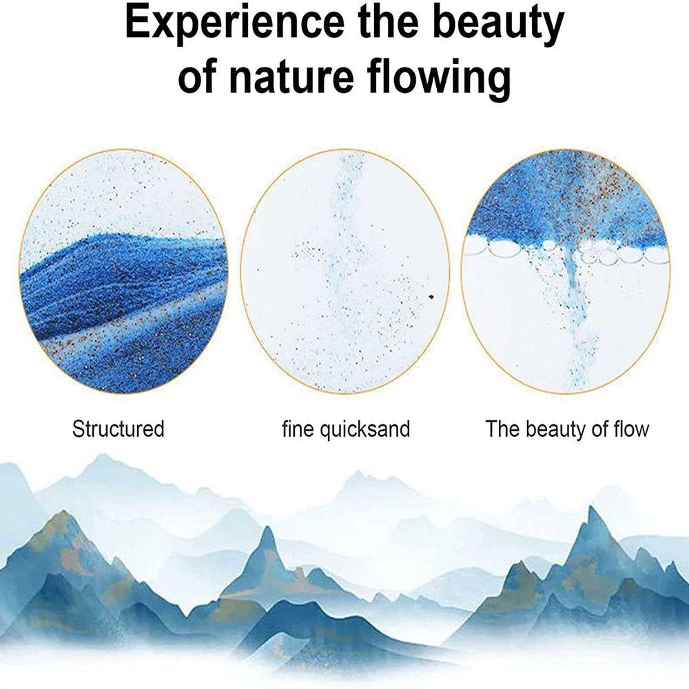 Colors 3D Sea Display Decoration Quicksand Painting Hourglass Light Desktop Ornament Sandscape Lamp