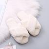 NEW Design Women Winter House Furry Slippers Women Cross Fluffy Fur Home Slides Flat Indoor Floor Shoes Ladies Flip Flops