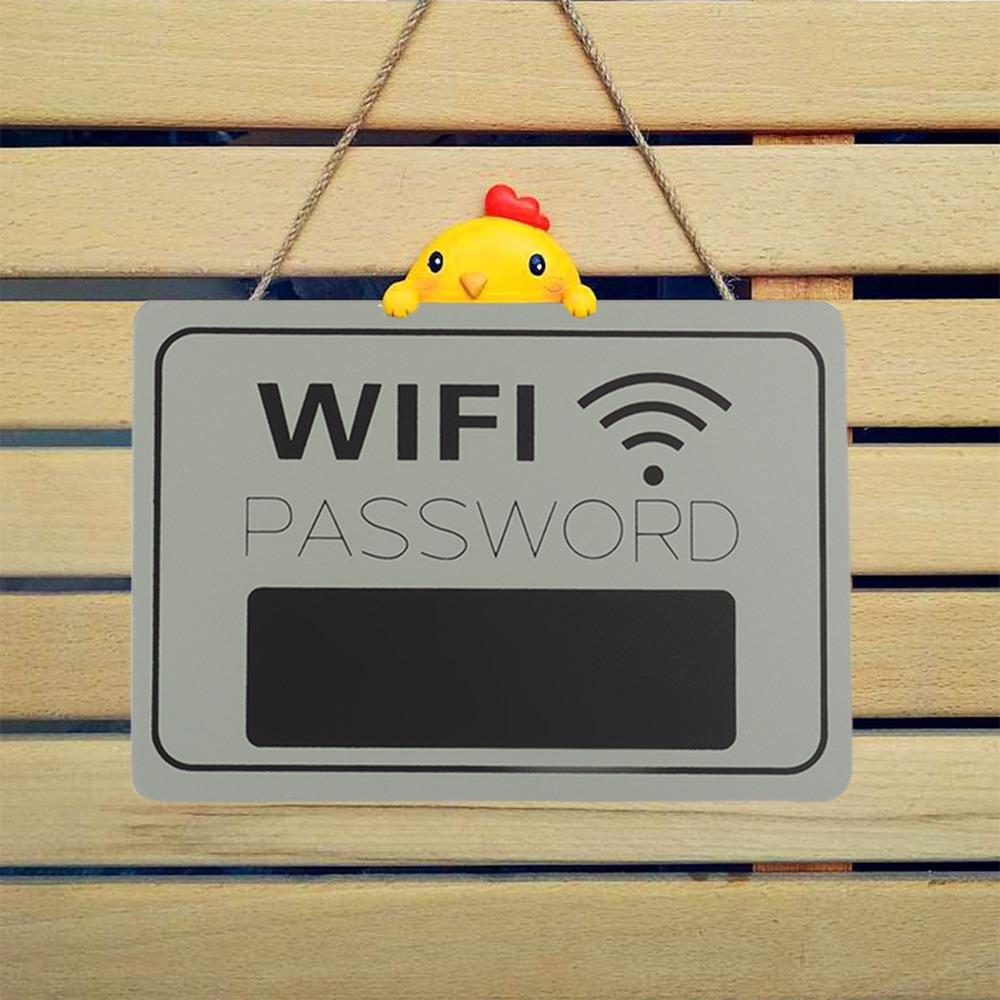 Rectangle WiFi Wall Sign Wooden Wall Decor Plaque Chalkboard WiFi Sign Hotels Offices